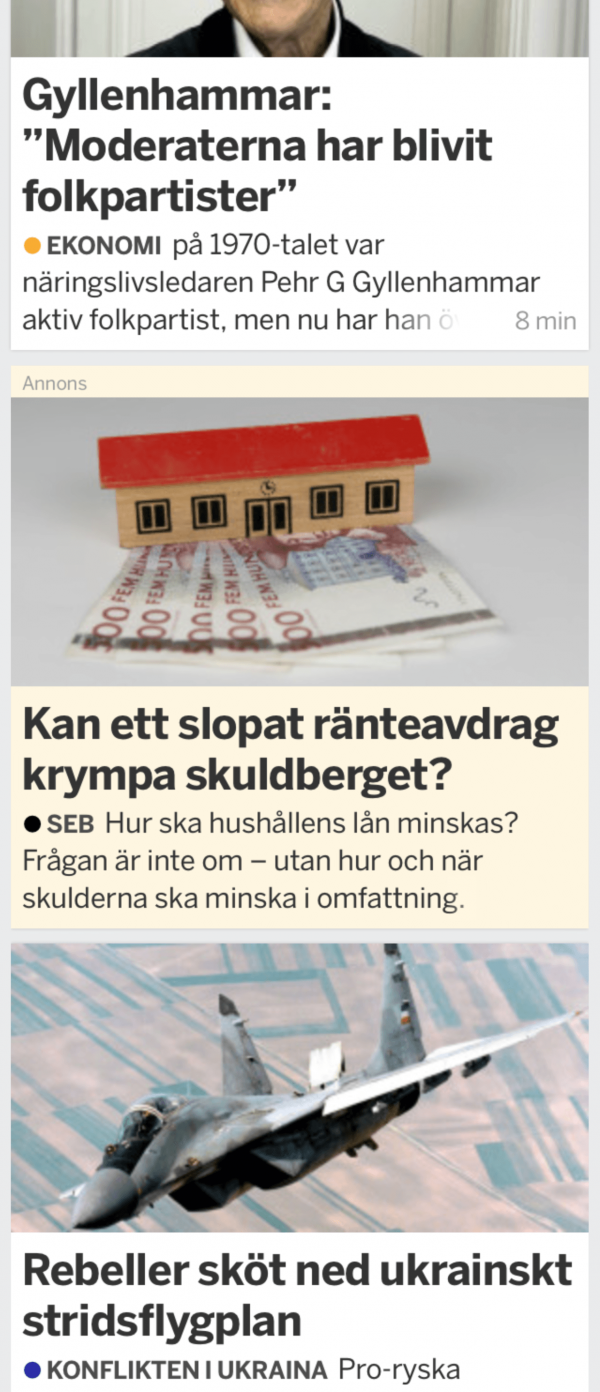 Del av ettan på Omni