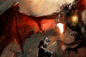 Fantasy Scene Knight Fighting Dragon By Fotokostic Via Shutterstock