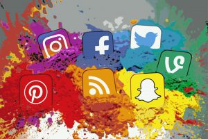 Social media icons color splash montage by blogtrepreneur via flixkr cc by 2 0