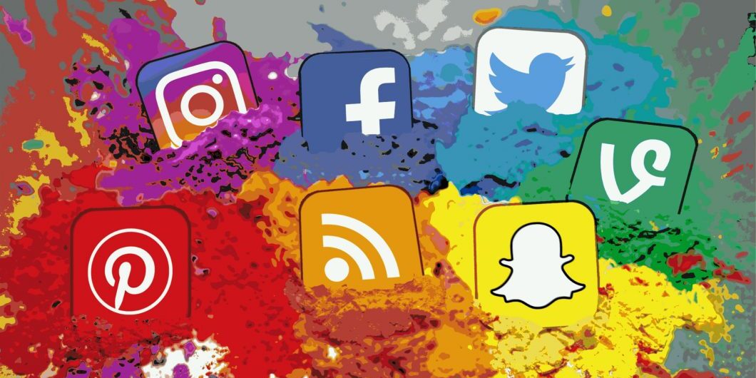 Social media icons color splash montage by blogtrepreneur via flixkr cc by 2 0